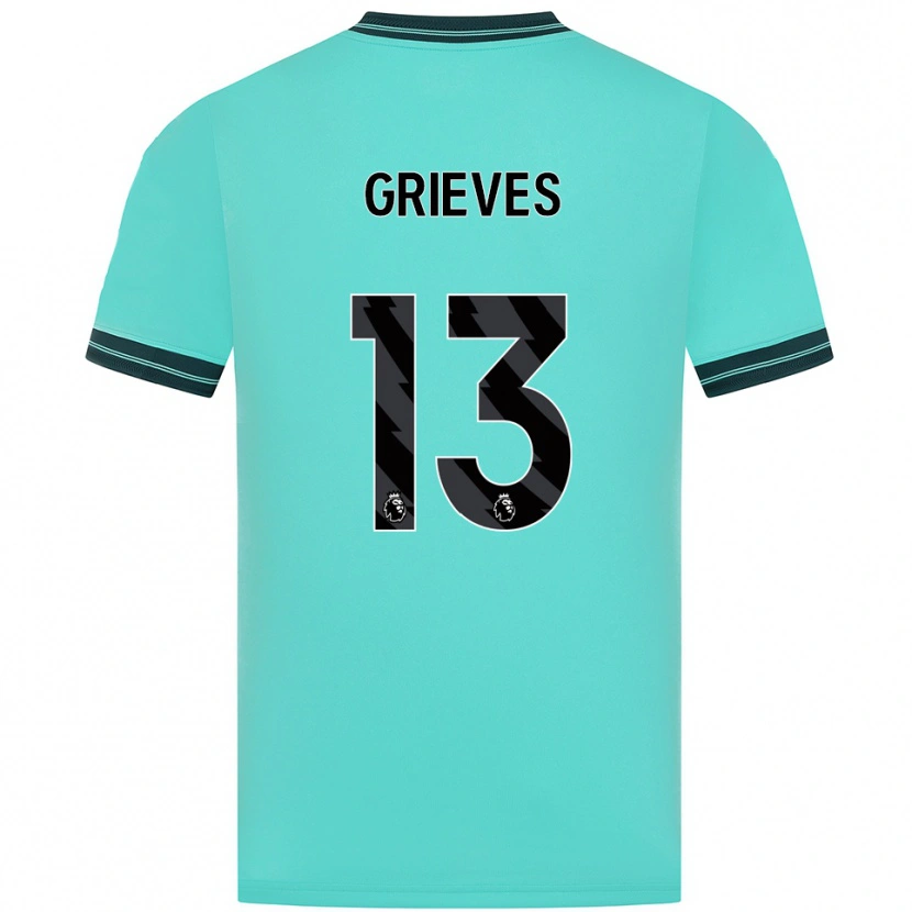 Danxen Niño Camiseta Xander Grieves #13 Celeste Verde 2ª Equipación 2025/26 La Camisa México