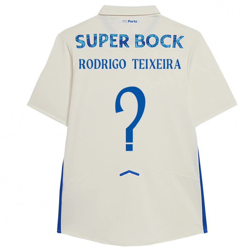 Danxen Niño Camiseta Rodrigo Teixeira #0 Blanco Azul Equipación Tercera 2025/26 La Camisa México