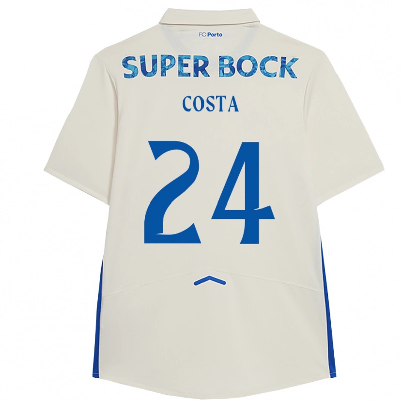 Danxen Niño Camiseta João Costa #24 Blanco Azul Equipación Tercera 2025/26 La Camisa México