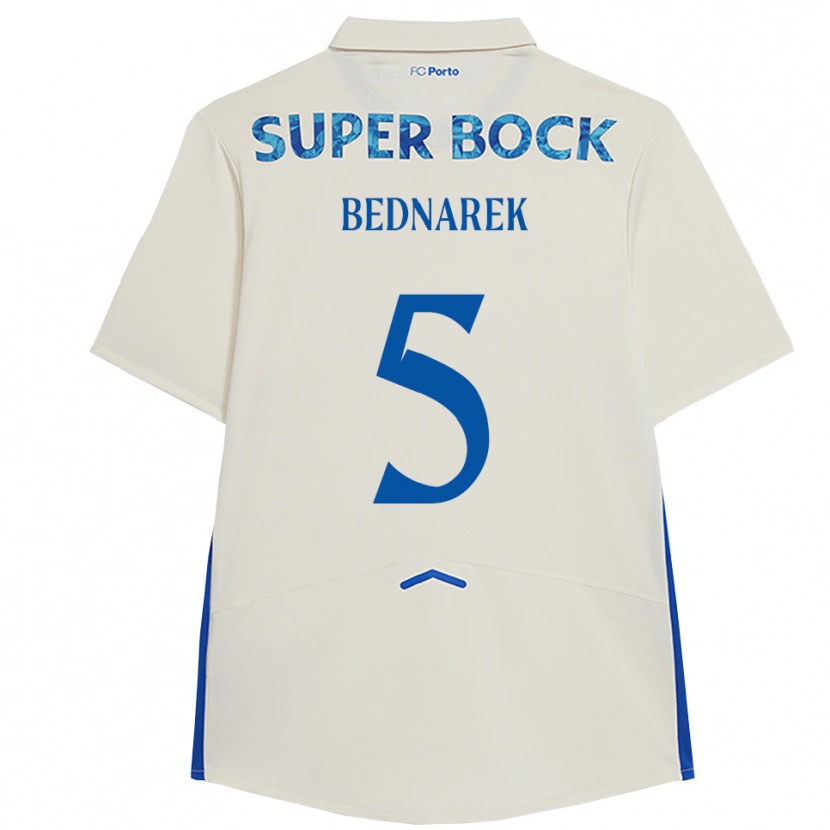 Danxen Niño Camiseta Jan Bednarek #5 Blanco Azul Equipación Tercera 2025/26 La Camisa México