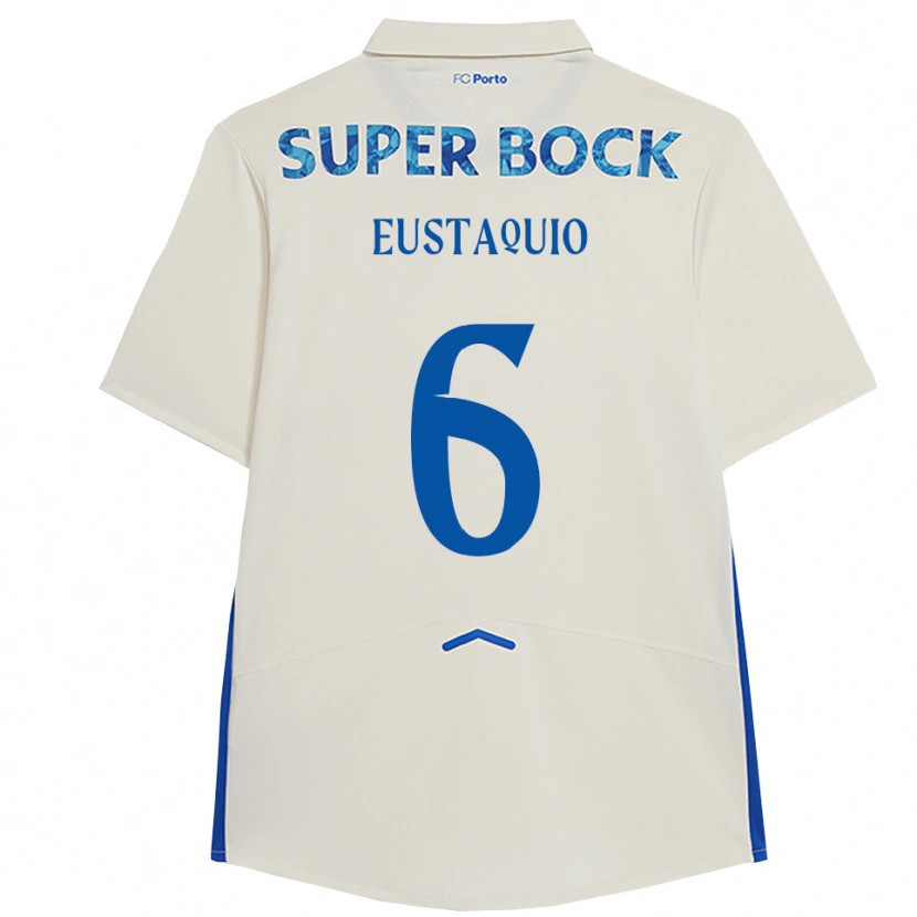 Danxen Niño Camiseta Stephen Eustaquio #6 Blanco Azul Equipación Tercera 2025/26 La Camisa México