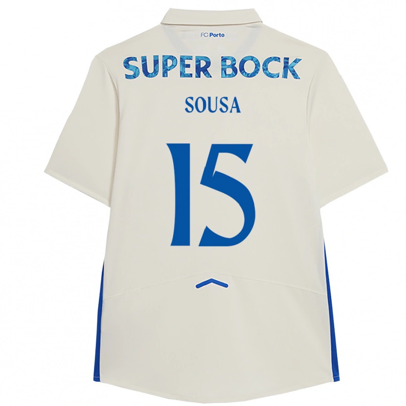 Danxen Niño Camiseta Vasco Sousa #15 Blanco Azul Equipación Tercera 2025/26 La Camisa México