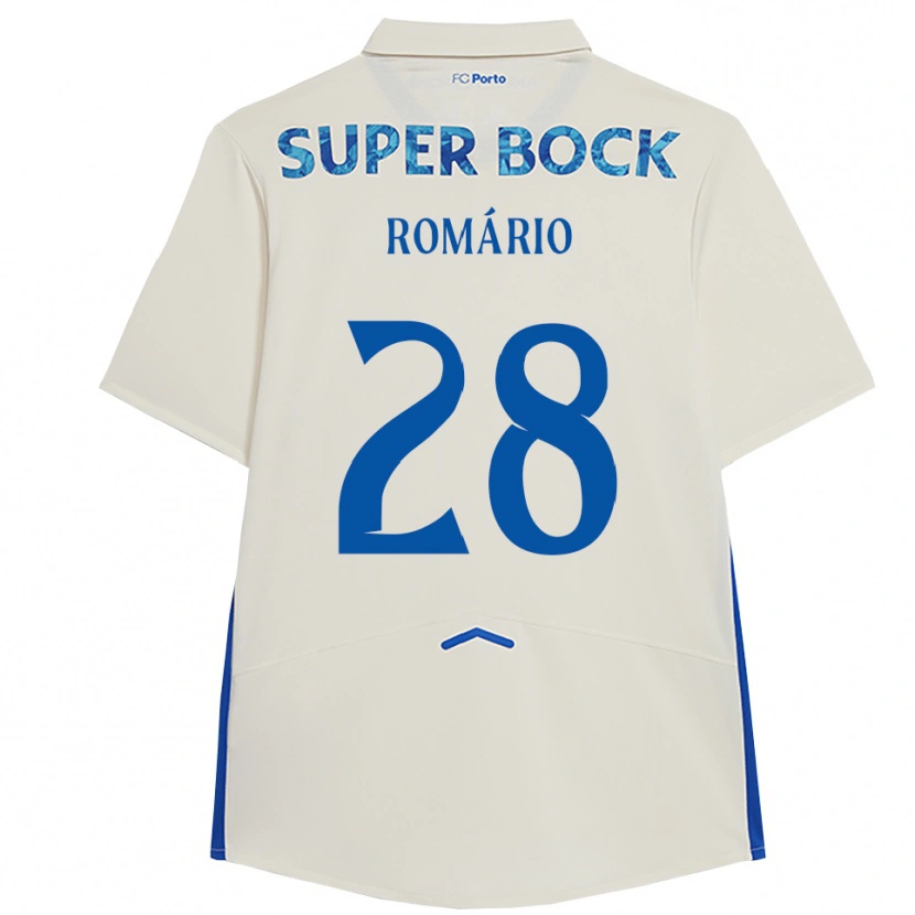 Danxen Niño Camiseta Romário Baró #28 Blanco Azul Equipación Tercera 2025/26 La Camisa México