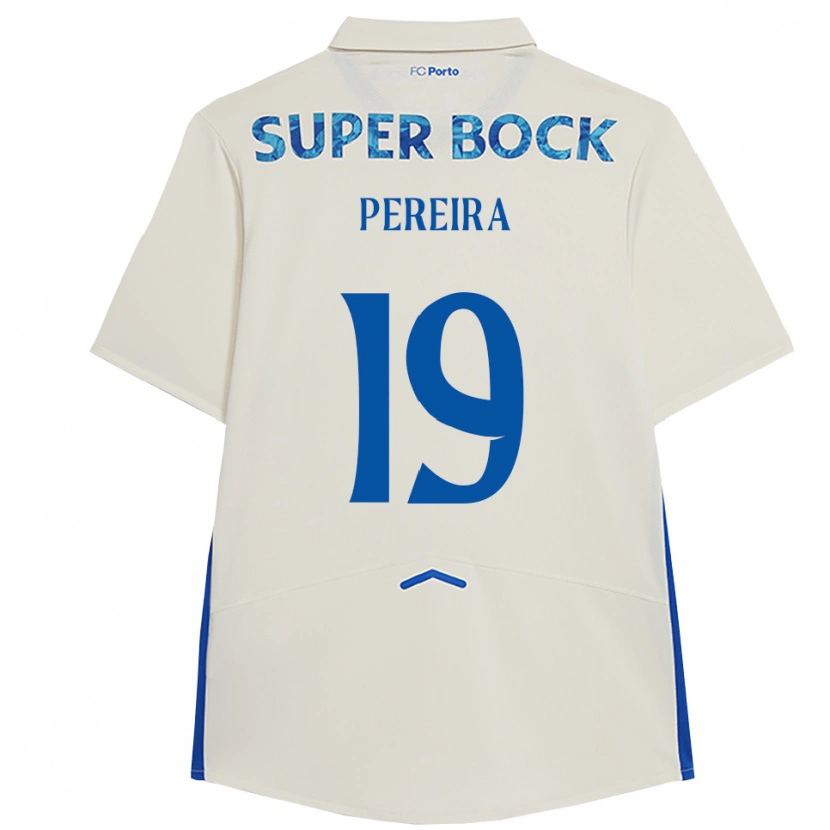 Danxen Niño Camiseta João Pereira #19 Blanco Azul Equipación Tercera 2025/26 La Camisa México