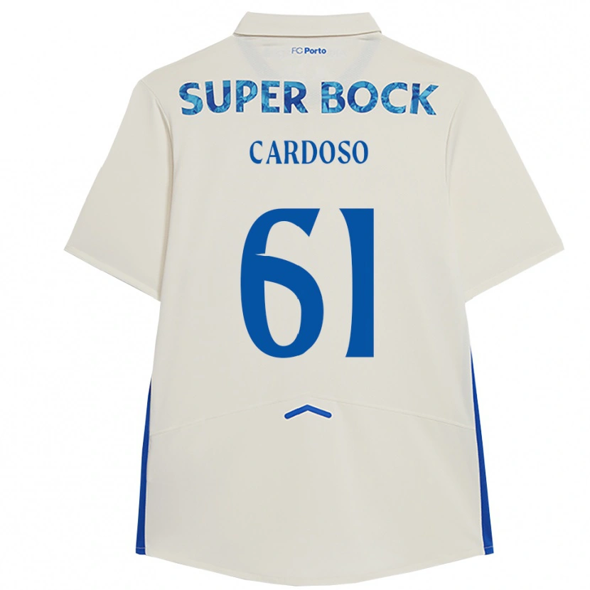 Danxen Niño Camiseta Ivan Cardoso #61 Blanco Azul Equipación Tercera 2025/26 La Camisa México