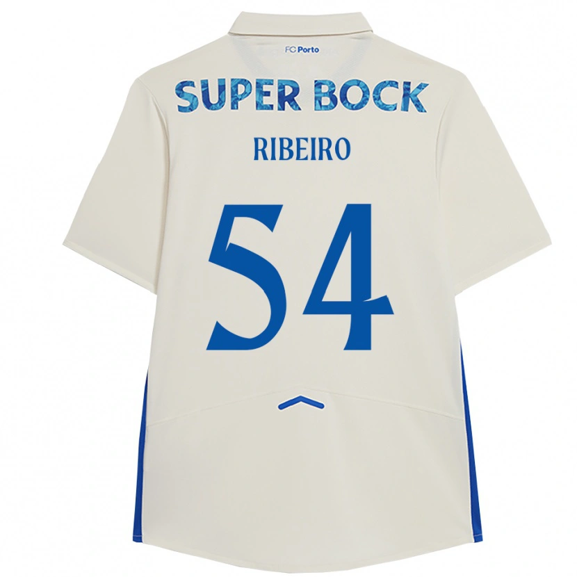 Danxen Niño Camiseta António Ribeiro #54 Blanco Azul Equipación Tercera 2025/26 La Camisa México