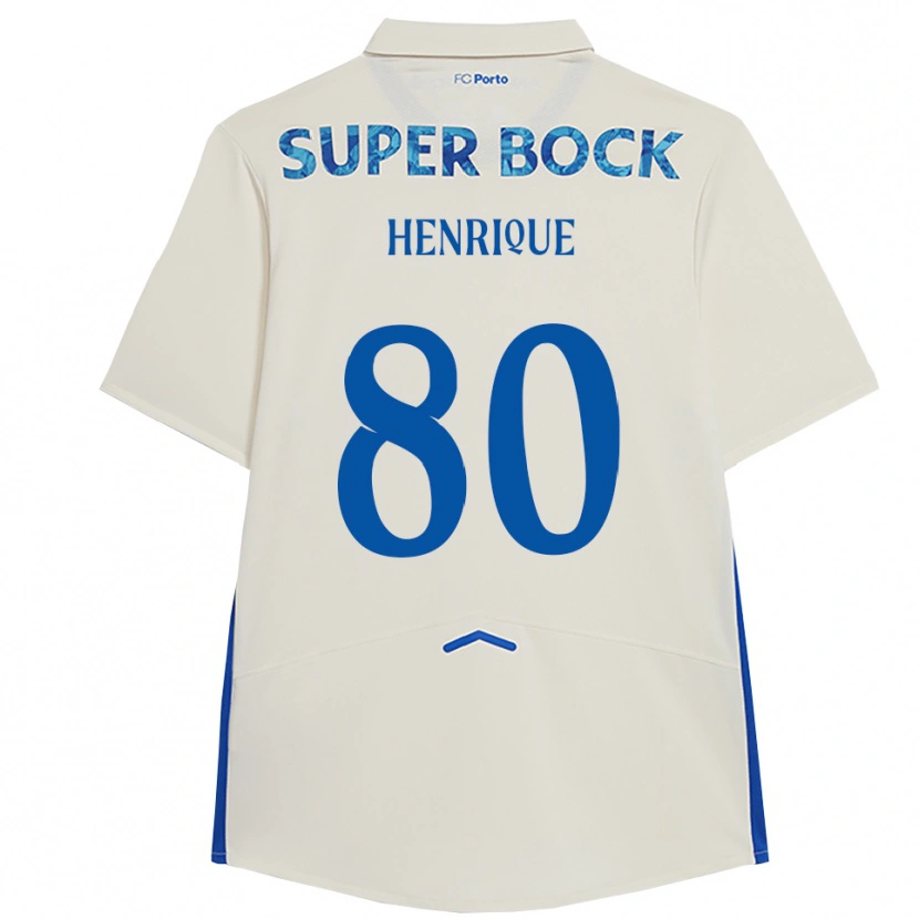 Danxen Niño Camiseta Kaio Henrique #80 Blanco Azul Equipación Tercera 2025/26 La Camisa México