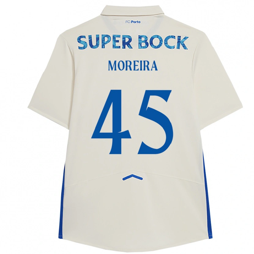 Danxen Niño Camiseta João Moreira #45 Blanco Azul Equipación Tercera 2025/26 La Camisa México