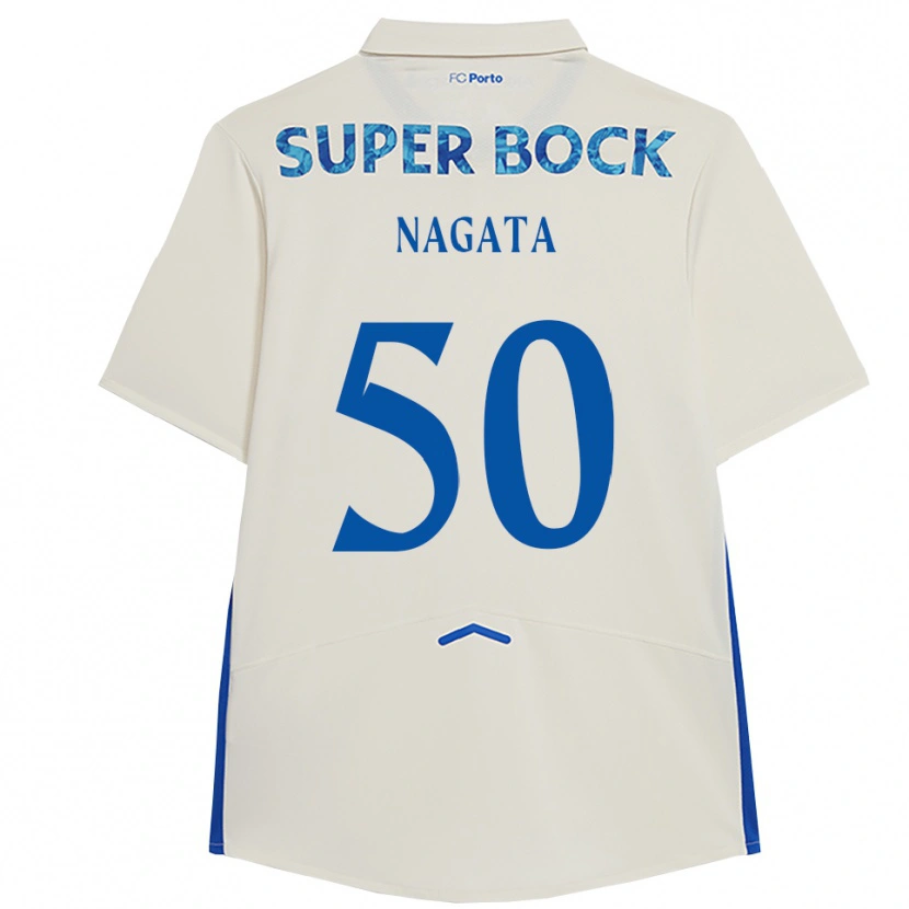 Danxen Niño Camiseta Kotaro Nagata #50 Blanco Azul Equipación Tercera 2025/26 La Camisa México
