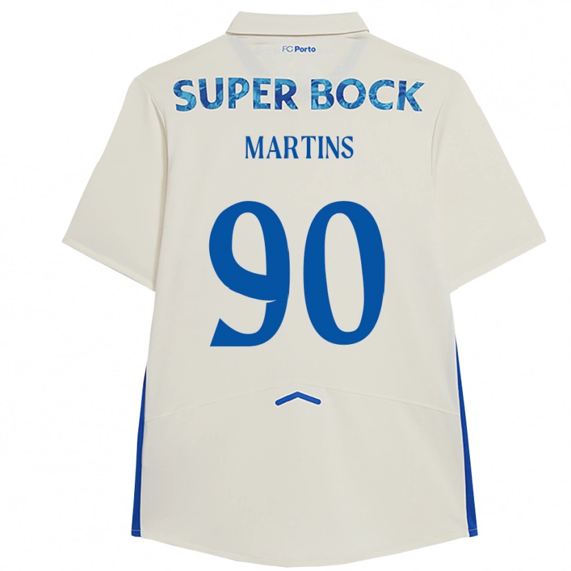 Danxen Niño Camiseta Gil Martins #90 Blanco Azul Equipación Tercera 2025/26 La Camisa México