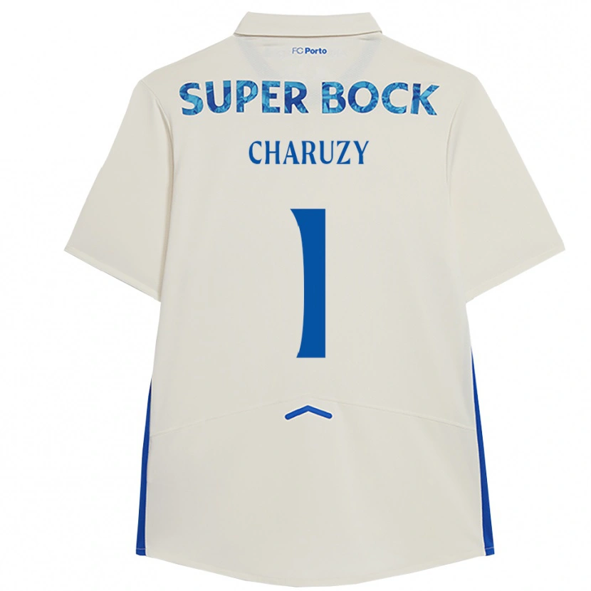 Danxen Niño Camiseta Hubert Charuzy #1 Blanco Azul Equipación Tercera 2025/26 La Camisa México