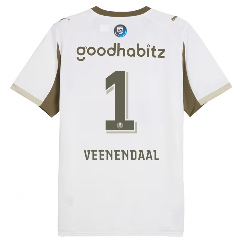 Danxen Niño Camiseta Sari Van Veenendaal #1 Blanco Gris Equipación Tercera 2025/26 La Camisa México