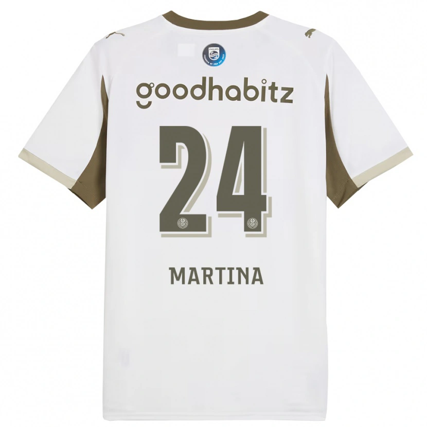 Danxen Niño Camiseta Shijona Martina #24 Blanco Gris Equipación Tercera 2025/26 La Camisa México