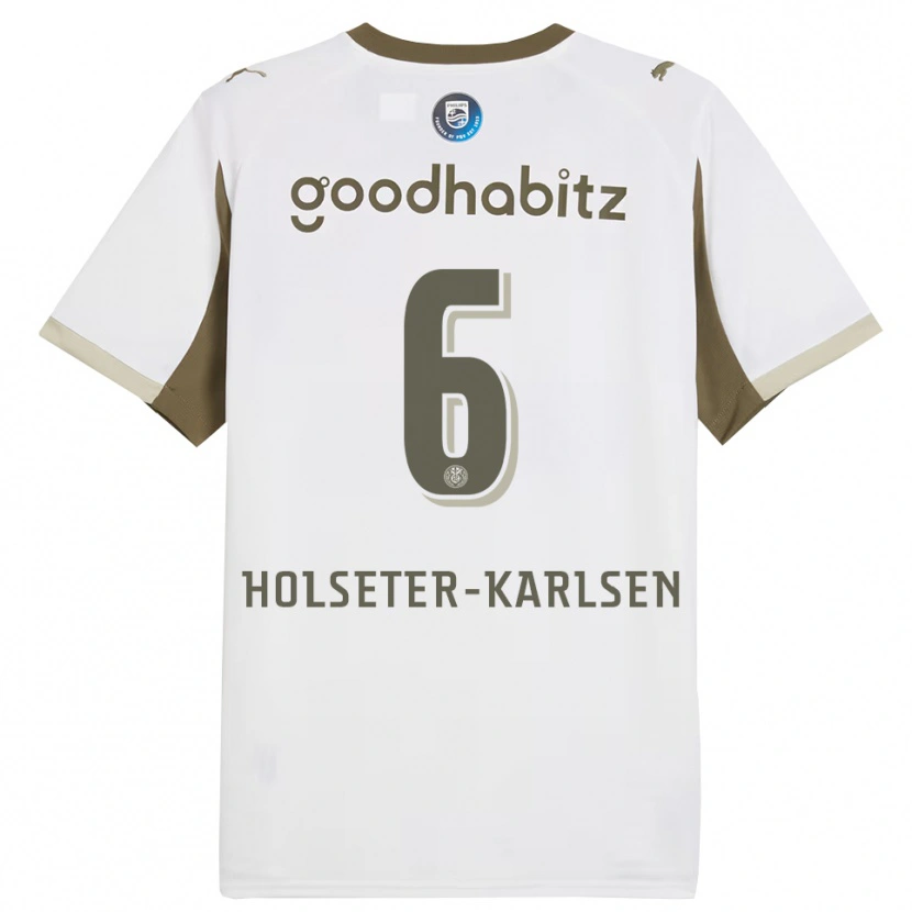 Danxen Niño Camiseta Philip Holseter-Karlsen #6 Blanco Gris Equipación Tercera 2025/26 La Camisa México