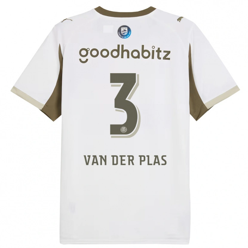 Danxen Niño Camiseta Sven Van Der Plas #3 Blanco Gris Equipación Tercera 2025/26 La Camisa México