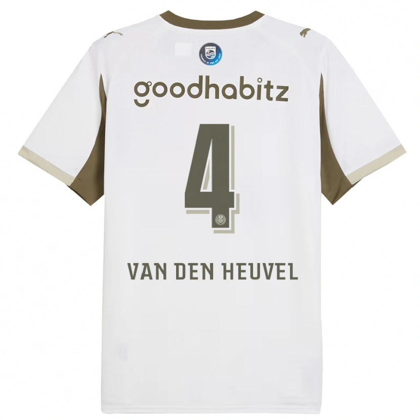 Danxen Niño Camiseta Tim Van Den Heuvel #4 Blanco Gris Equipación Tercera 2025/26 La Camisa México