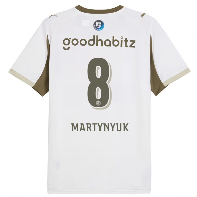 Danxen Niño Camiseta Anton Martynyuk #8 Blanco Gris Equipación Tercera 2025/26 La Camisa México