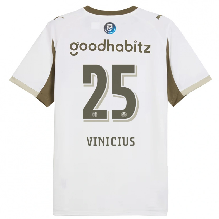 Danxen Niño Camiseta Carlos Vinicius #25 Blanco Gris Equipación Tercera 2025/26 La Camisa México