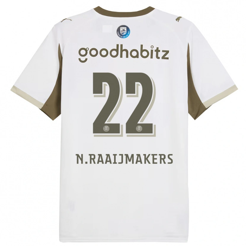 Danxen Niño Camiseta Niels Raaijmakers #22 Blanco Gris Equipación Tercera 2025/26 La Camisa México