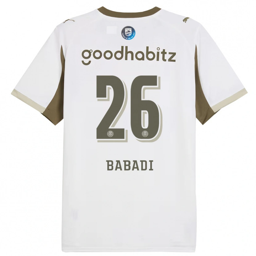 Danxen Niño Camiseta Isaac Babadi #26 Blanco Gris Equipación Tercera 2025/26 La Camisa México