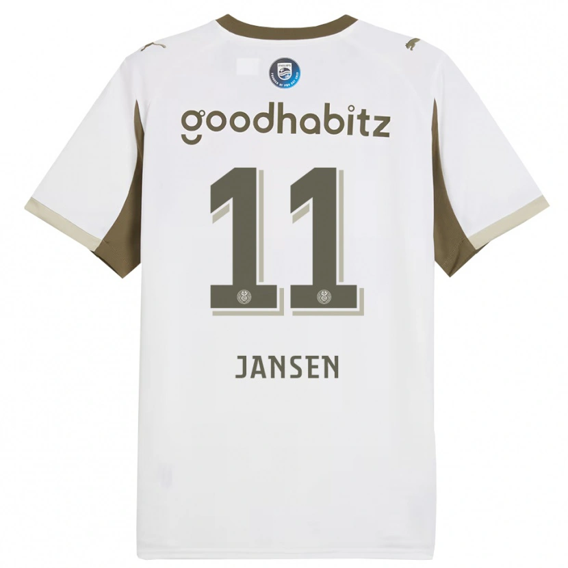 Danxen Niño Camiseta Renate Jansen #11 Blanco Gris Equipación Tercera 2025/26 La Camisa México