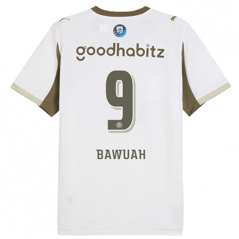Danxen Niño Camiseta Jordy Bawuah #9 Blanco Gris Equipación Tercera 2025/26 La Camisa México