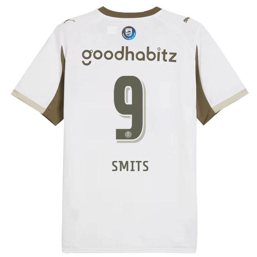 Danxen Niño Camiseta Joëlle Smits #9 Blanco Gris Equipación Tercera 2025/26 La Camisa México