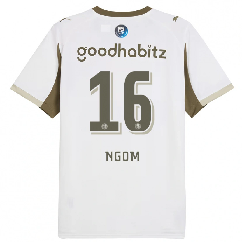 Danxen Niño Camiseta Khadim Ngom #16 Blanco Gris Equipación Tercera 2025/26 La Camisa México