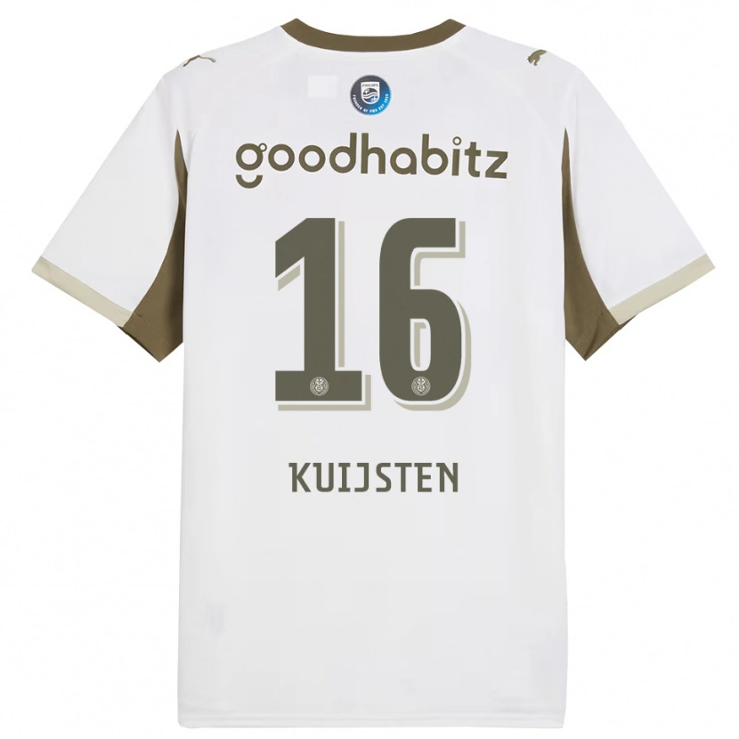 Danxen Niño Camiseta Stijn Kuijsten #16 Blanco Gris Equipación Tercera 2025/26 La Camisa México