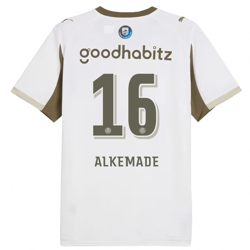 Danxen Niño Camiseta Lisan Alkemade #16 Blanco Gris Equipación Tercera 2025/26 La Camisa México
