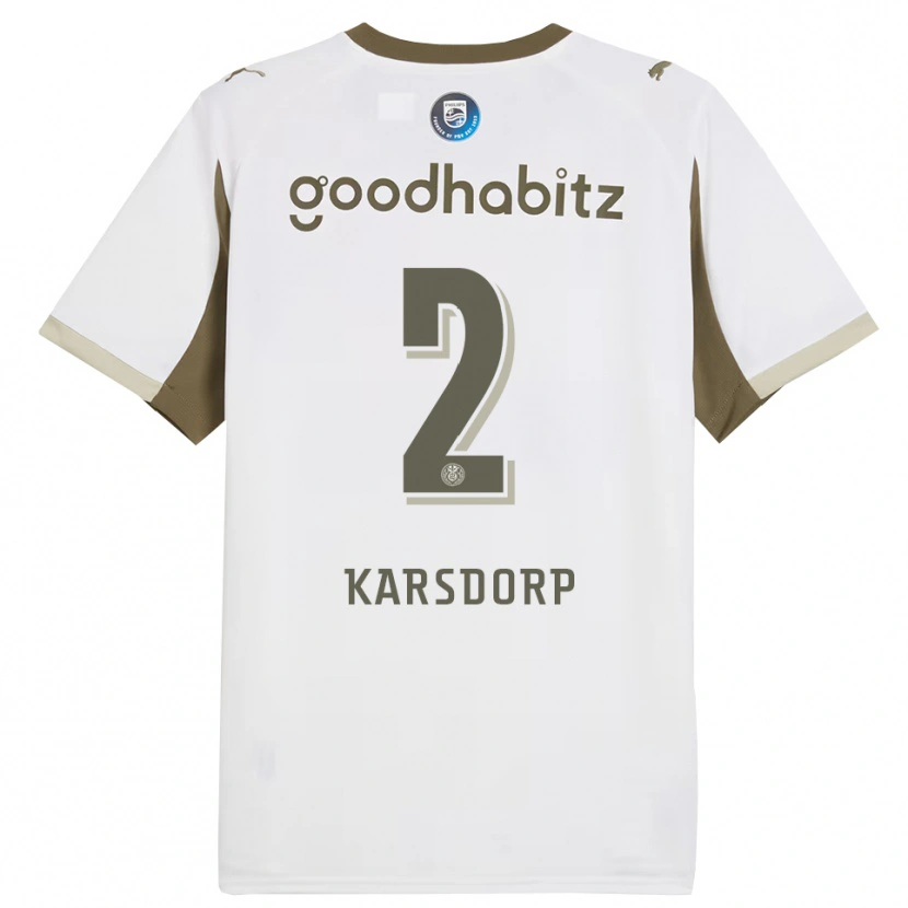 Danxen Niño Camiseta Rick Karsdorp #2 Blanco Gris Equipación Tercera 2025/26 La Camisa México