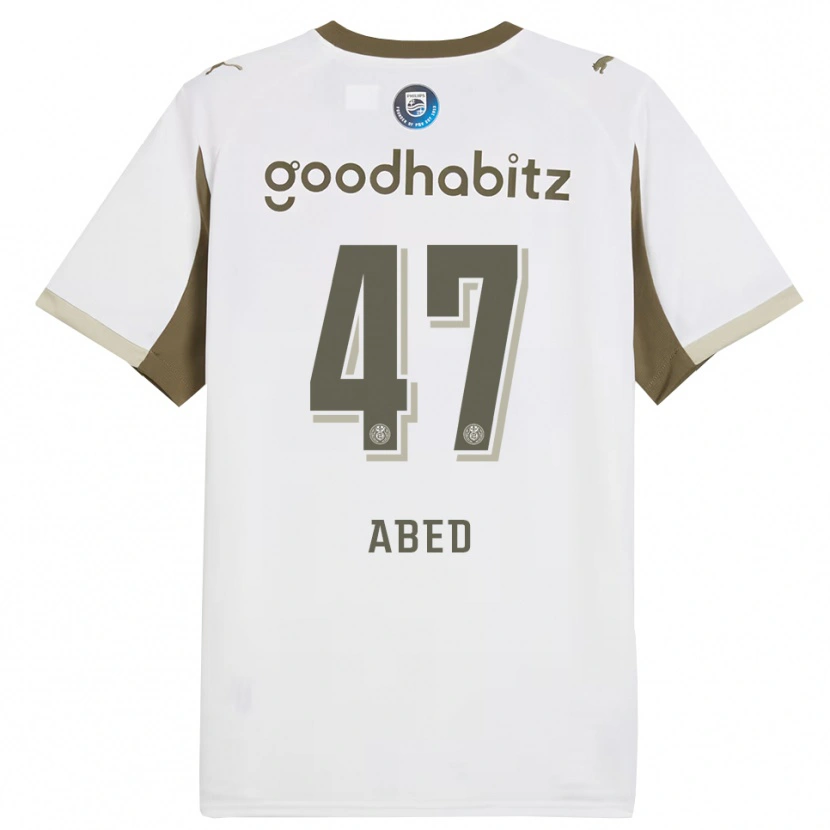 Danxen Niño Camiseta Tai Abed #47 Blanco Gris Equipación Tercera 2025/26 La Camisa México
