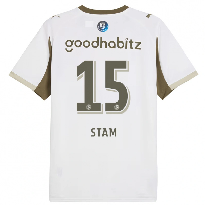 Danxen Niño Camiseta Dyran Stam #15 Blanco Gris Equipación Tercera 2025/26 La Camisa México
