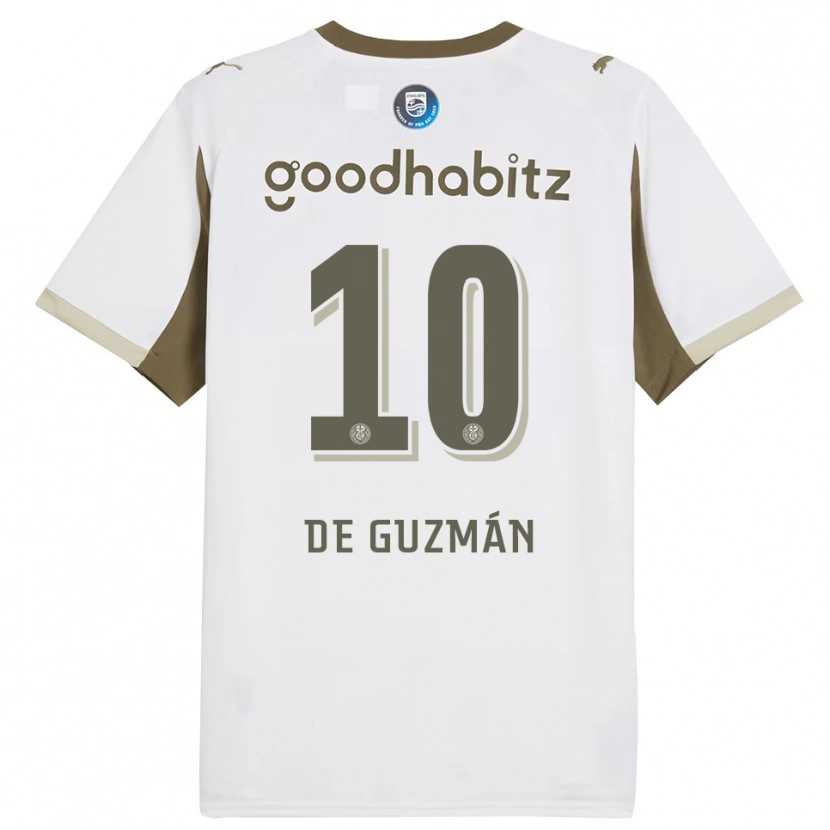 Danxen Niño Camiseta Jaden De Guzmán #10 Blanco Gris Equipación Tercera 2025/26 La Camisa México