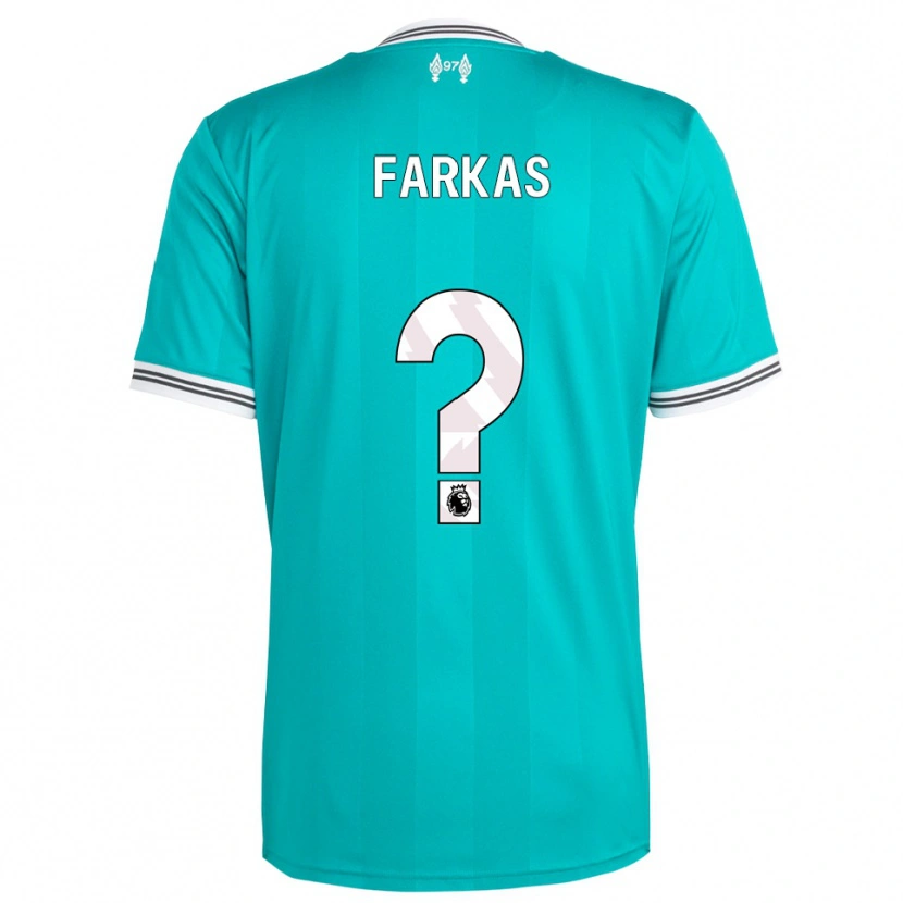 Danxen Niño Camiseta Erik Farkas #0 Verde Blanco Equipación Tercera 2025/26 La Camisa México