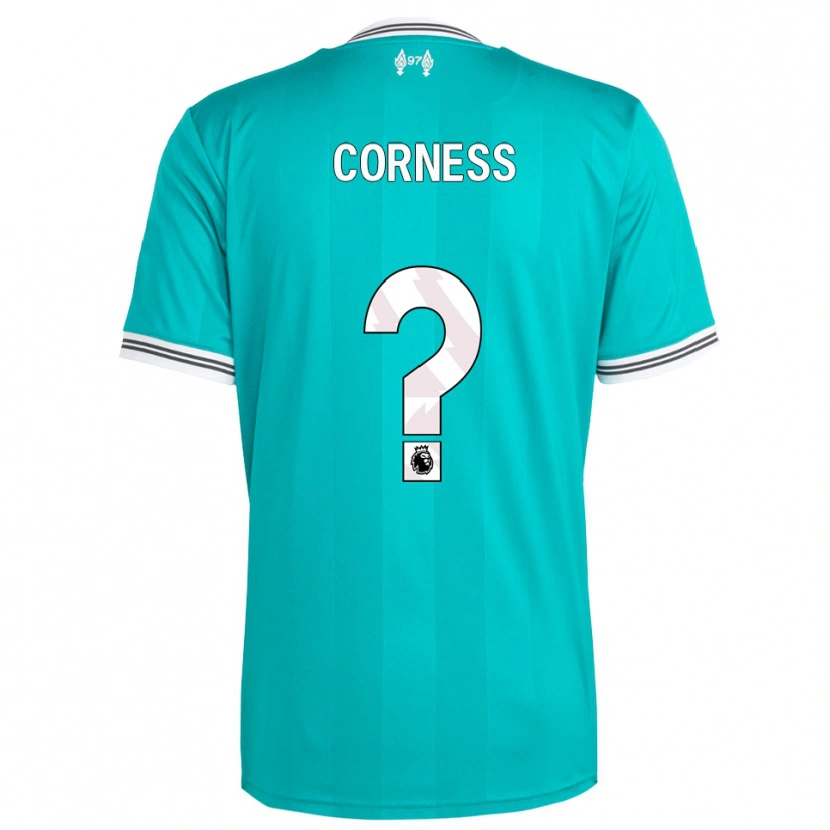 Danxen Niño Camiseta Dominic Corness #0 Verde Blanco Equipación Tercera 2025/26 La Camisa México