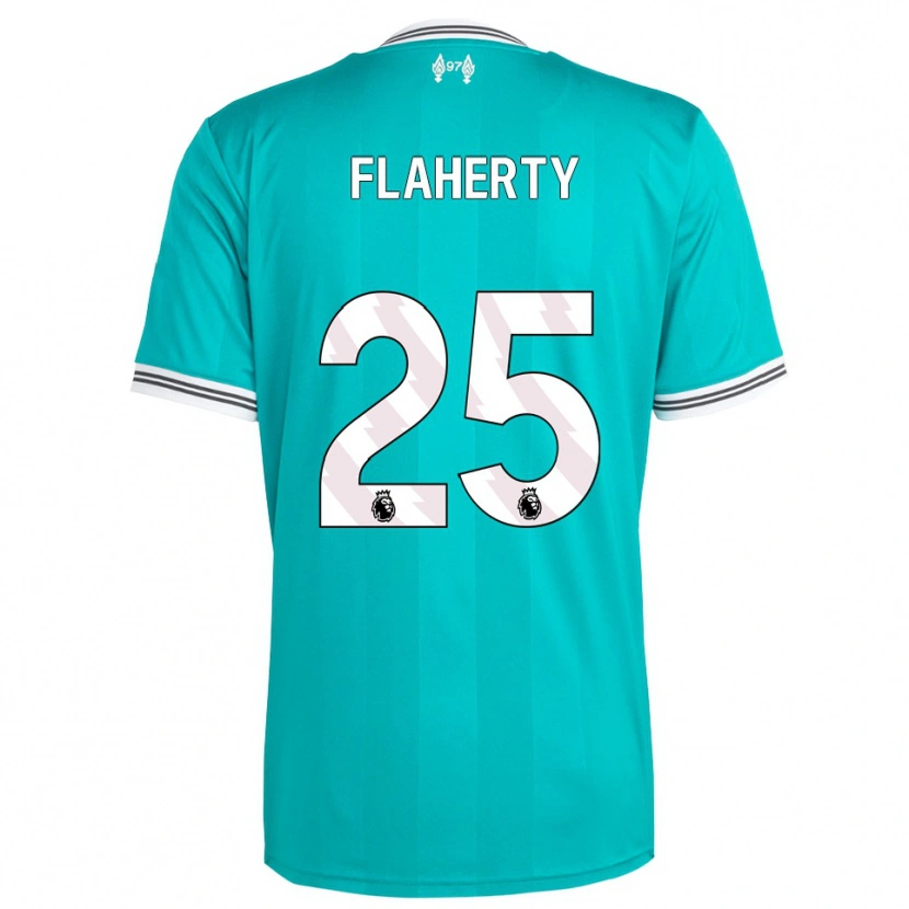 Danxen Niño Camiseta Gilly Flaherty #25 Verde Blanco Equipación Tercera 2025/26 La Camisa México