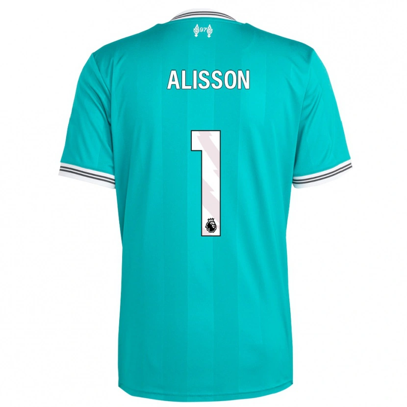 Danxen Niño Camiseta Alisson #1 Verde Blanco Equipación Tercera 2025/26 La Camisa México