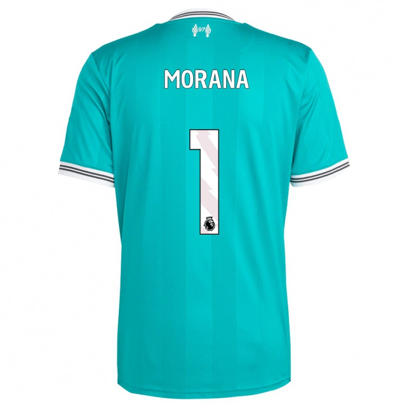 Danxen Niño Camiseta Nathan Morana #1 Verde Blanco Equipación Tercera 2025/26 La Camisa México