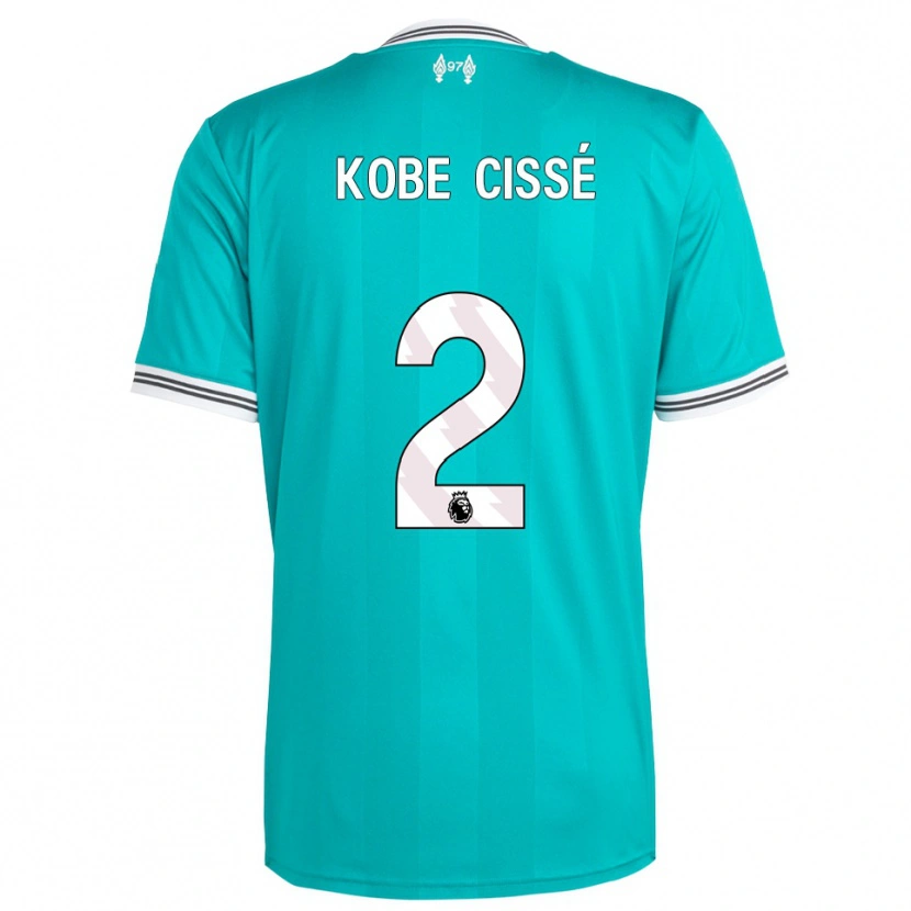 Danxen Niño Camiseta Prince Kobe Cissé #2 Verde Blanco Equipación Tercera 2025/26 La Camisa México