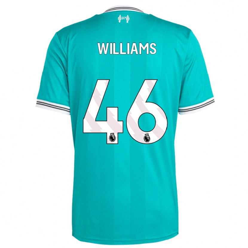 Danxen Niño Camiseta Rhys Williams #46 Verde Blanco Equipación Tercera 2025/26 La Camisa México