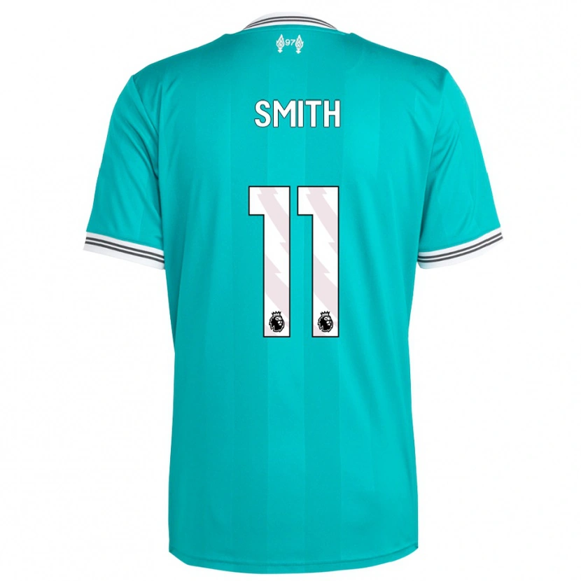 Danxen Niño Camiseta Olivia Smith #11 Verde Blanco Equipación Tercera 2025/26 La Camisa México