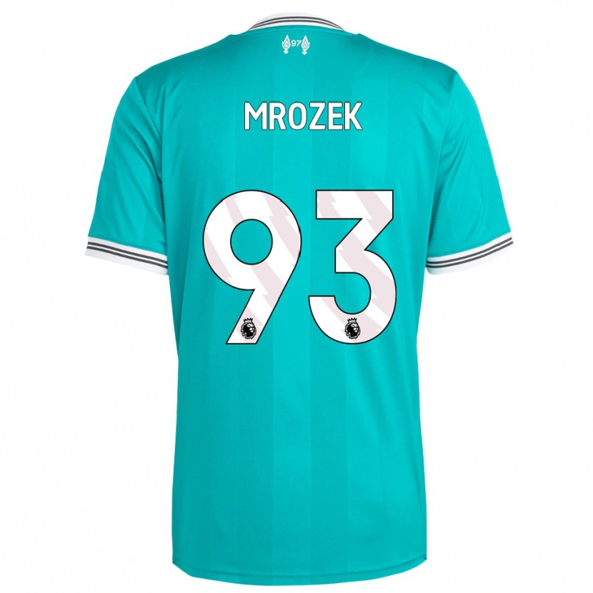 Danxen Niño Camiseta Fabian Mrozek #93 Verde Blanco Equipación Tercera 2025/26 La Camisa México