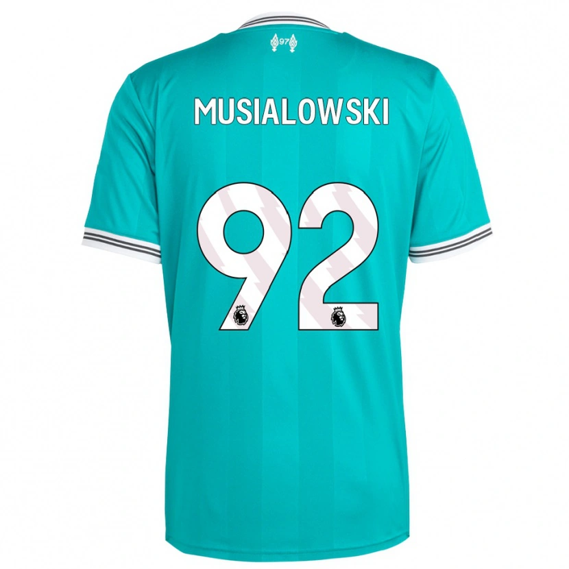 Danxen Niño Camiseta Mateusz Musialowski #92 Verde Blanco Equipación Tercera 2025/26 La Camisa México