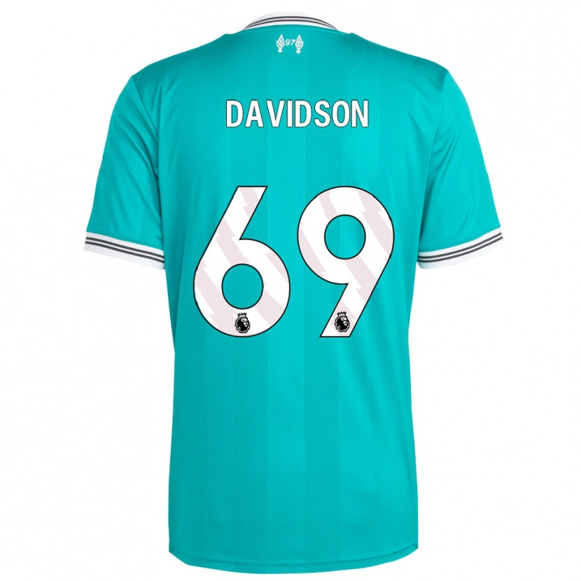 Danxen Niño Camiseta Josh Davidson #69 Verde Blanco Equipación Tercera 2025/26 La Camisa México