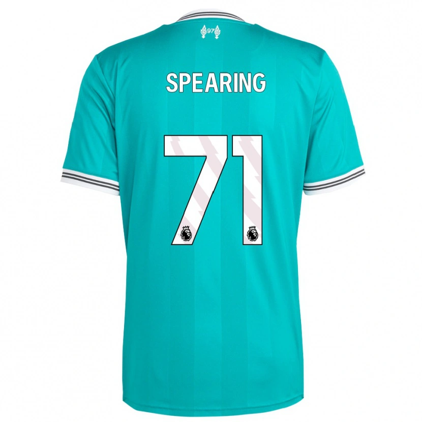 Danxen Niño Camiseta Jay Spearing #71 Verde Blanco Equipación Tercera 2025/26 La Camisa México