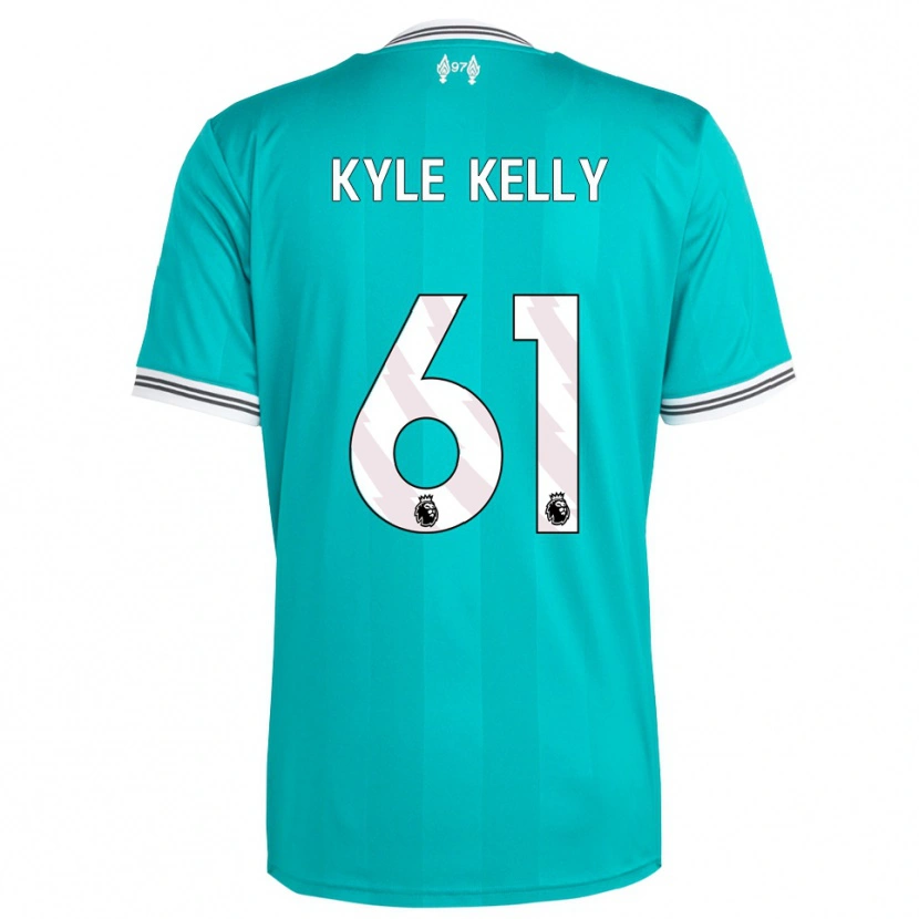 Danxen Niño Camiseta Kyle Kelly #61 Verde Blanco Equipación Tercera 2025/26 La Camisa México