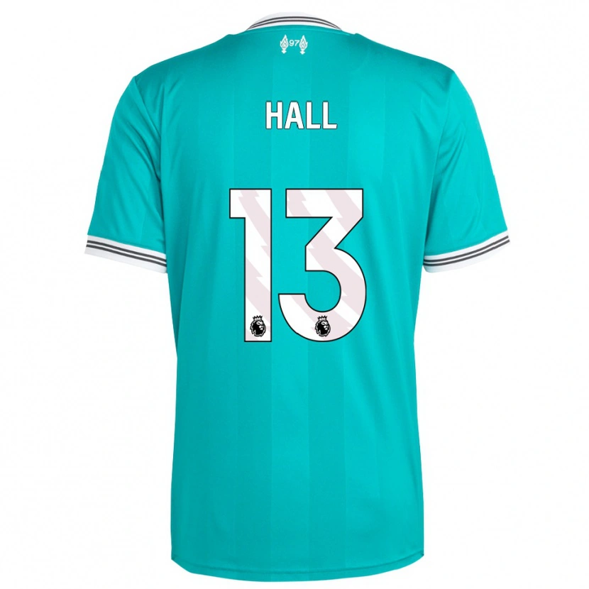 Danxen Niño Camiseta Bailey Hall #13 Verde Blanco Equipación Tercera 2025/26 La Camisa México
