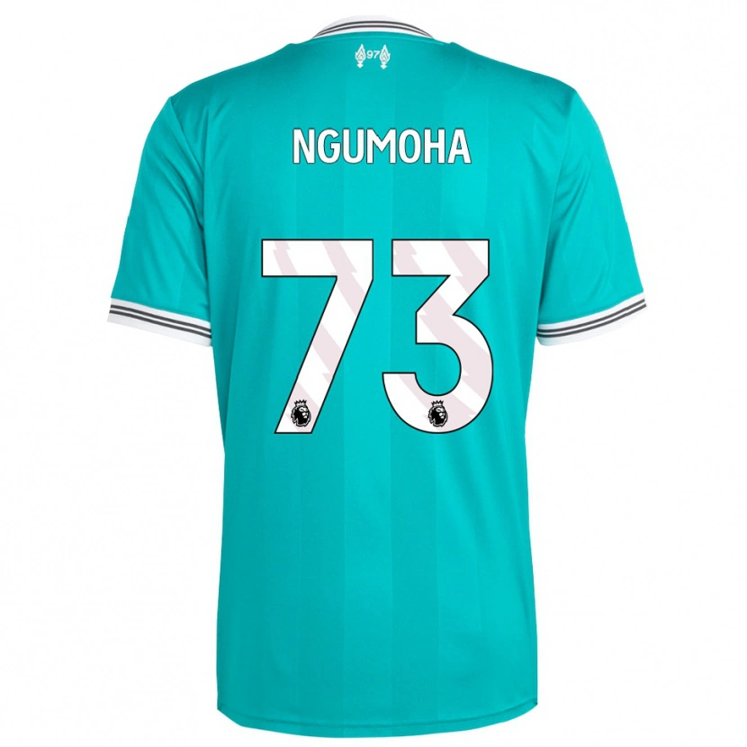 Danxen Niño Camiseta Rio Ngumoha #73 Verde Blanco Equipación Tercera 2025/26 La Camisa México