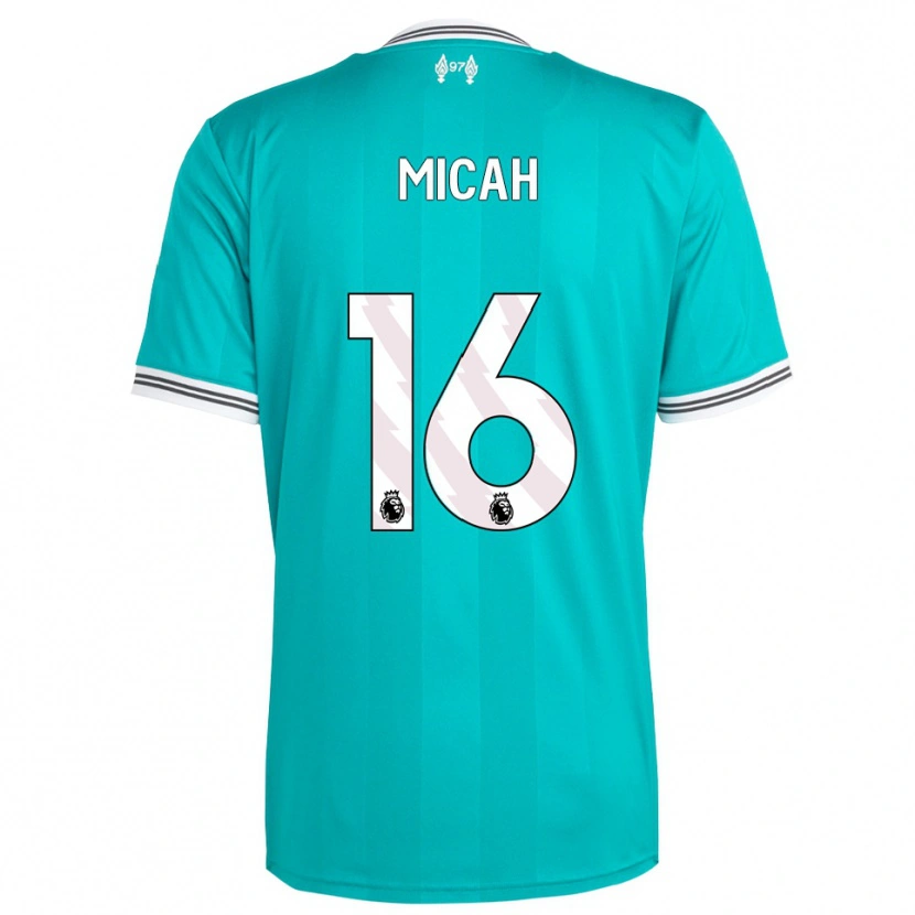 Danxen Niño Camiseta Teagan Micah #16 Verde Blanco Equipación Tercera 2025/26 La Camisa México